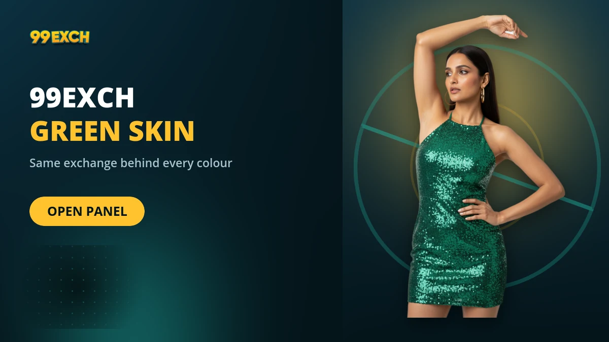 99Exch green panel skin showing the same markets as other colours