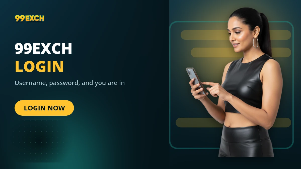 99Exch login screen with username and password fields on a phone