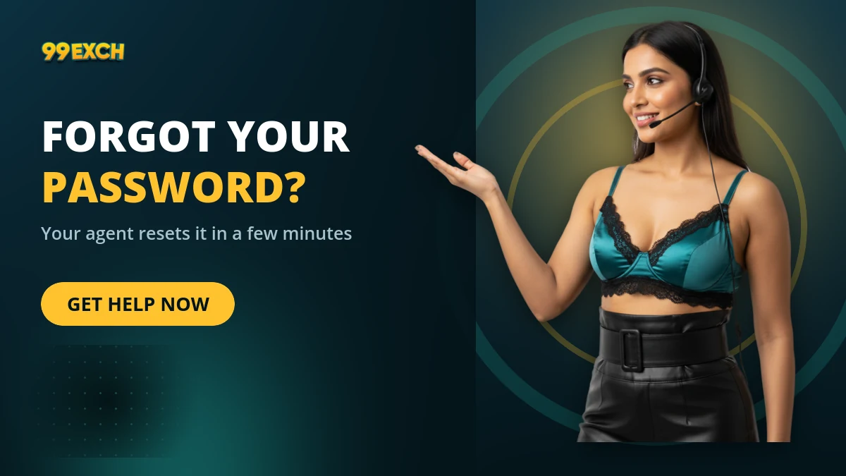 99Exch password reset help from an agent over chat support