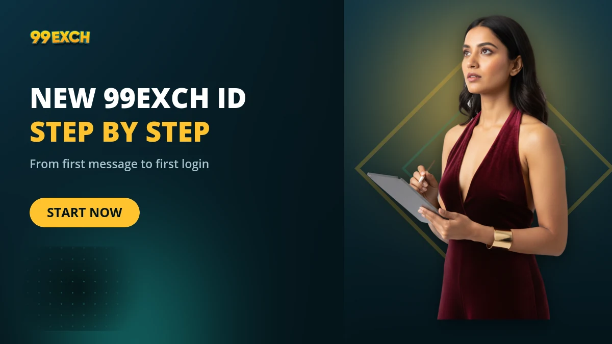 Requesting a new 99Exch ID for the first time on a mobile chat