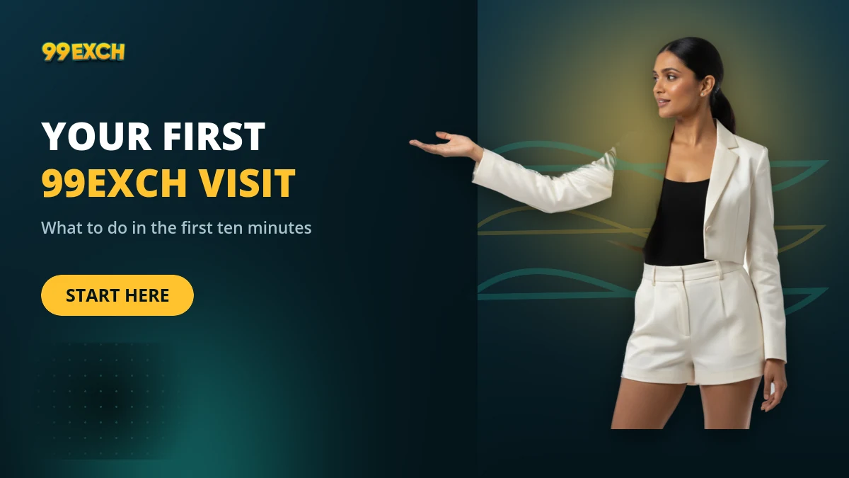 First steps after passing the 99Exch welcome screen