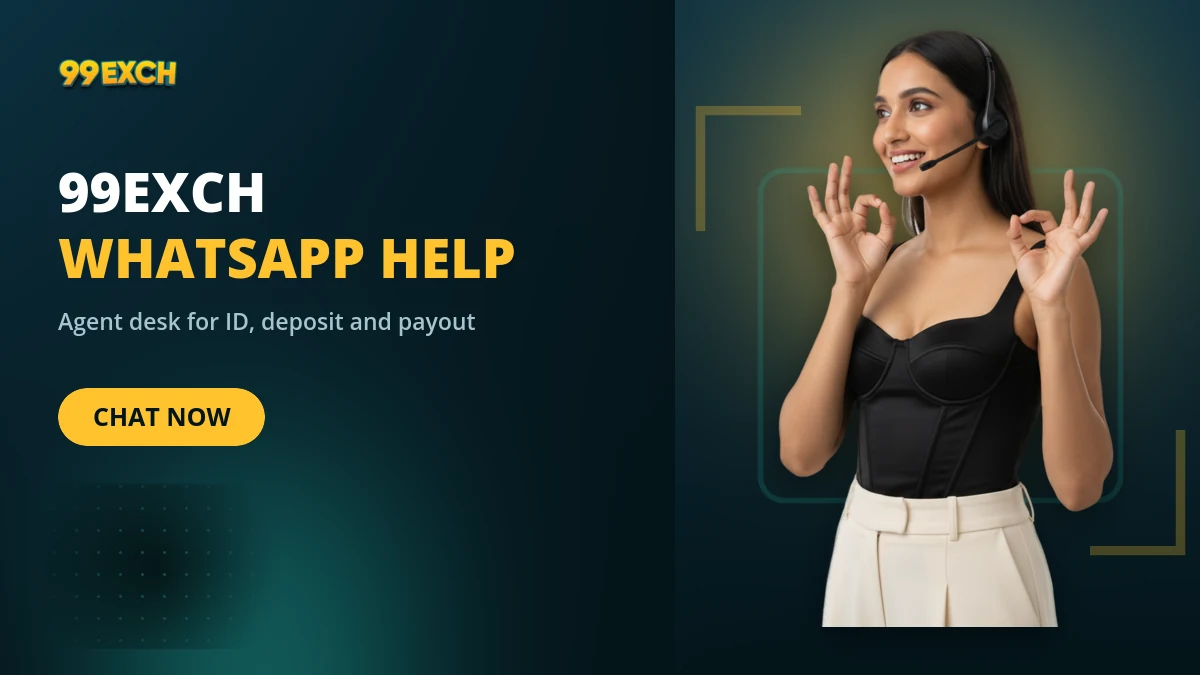99Exch WhatsApp agent desk handling an account query